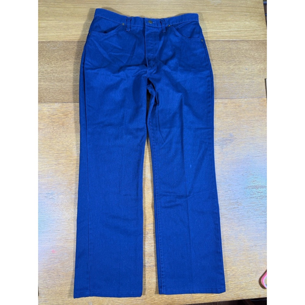 Vintage Rustler Jeans 36x32 (34x30) Blue Workwear Paper Waistband Tag Made USA